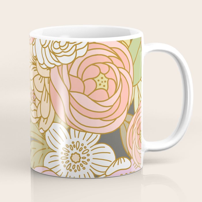 Boho Blooms | Pastel Fall Colors Coffee Mug Gallery Image 1