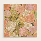 Boho Blooms | Pastel Fall Colors Wood Wall Art Gallery Image 1