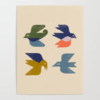 Four Birds Grid Poster Gallery Image 4