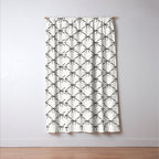 Bows & Ribbons Pattern IV Black and White Window Curtain Gallery Image 3
