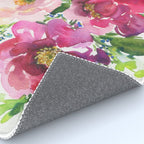 5 pink peonies in watercolor Rug Gallery Image 4
