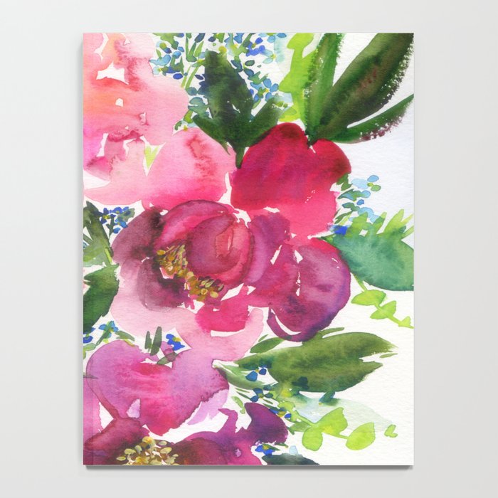 5 pink peonies in watercolor Notebook Gallery Image 4
