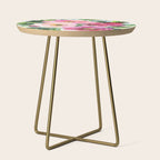 5 pink peonies in watercolor Side Table Gallery Image 1
