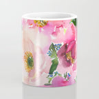 5 pink peonies in watercolor Coffee Mug Gallery Image 4