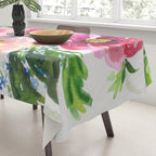 5 pink peonies in watercolor Tablecloth Gallery Image 3