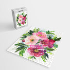 5 pink peonies in watercolor Jigsaw Puzzle Gallery Image 2