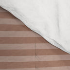 Fine Stripes Narrow Stripe Pattern in Mocha Brown Monochrome Comforter Gallery Image 4