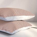Fine Stripes Narrow Stripe Pattern in Mocha Brown Monochrome Pillow Sham Gallery Image 3