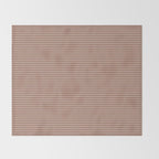 Fine Stripes Narrow Stripe Pattern in Mocha Brown Monochrome Throw Blanket Gallery Image 2