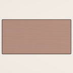 Fine Stripes Narrow Stripe Pattern in Mocha Brown Monochrome Desk Mat Gallery Image 3