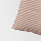 Fine Stripes Narrow Stripe Pattern in Mocha Brown Monochrome Pillow Sham Gallery Image 4