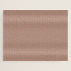 Fine Stripes Narrow Stripe Pattern in Mocha Brown Monochrome Jigsaw Puzzle Gallery Image 1