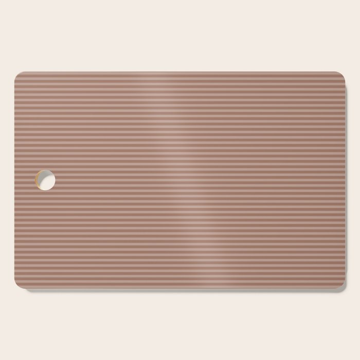 Fine Stripes Narrow Stripe Pattern in Mocha Brown Monochrome Cutting Board Gallery Image 1
