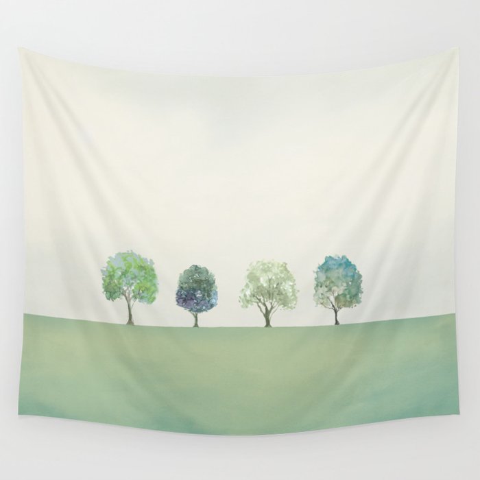 Green Sunny Field II Wall Tapestry Gallery Image 4