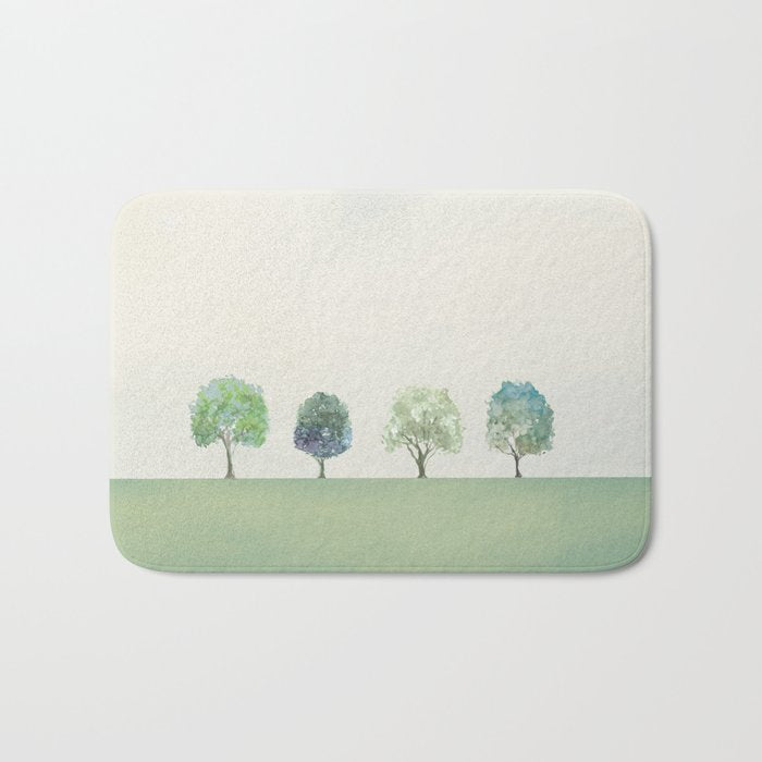 Green Sunny Field II Bath Mat Gallery Image 1