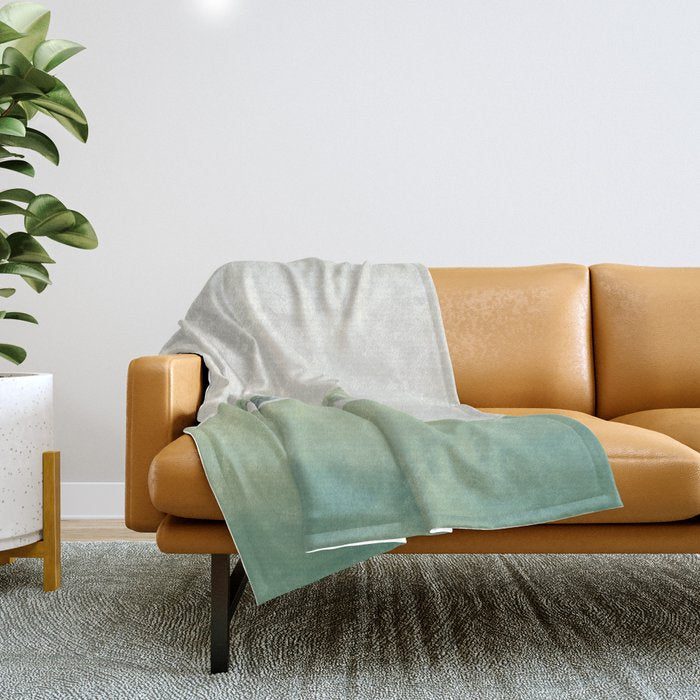 Green Sunny Field II Throw Blanket Gallery Image 1