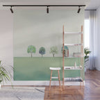 Green Sunny Field II Wall Mural Gallery Image 1