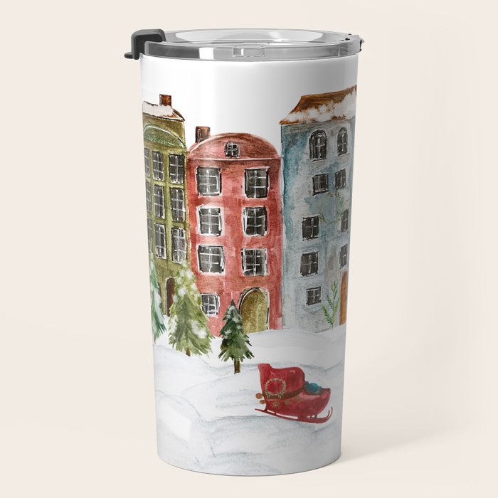 Christmas in the Village Travel Mug Gallery Image 3