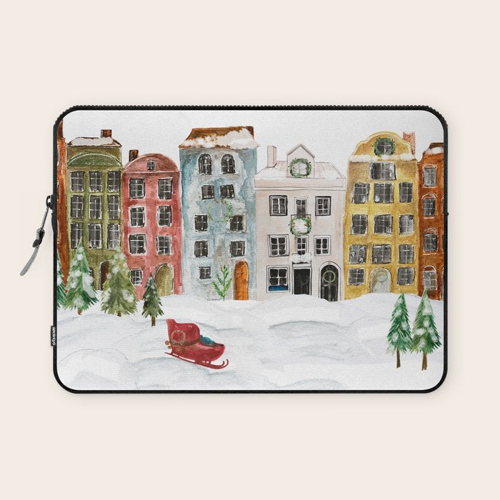 Christmas in the Village Laptop Sleeve Gallery Image 1