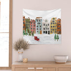 Christmas in the Village Wall Tapestry Gallery Image 2