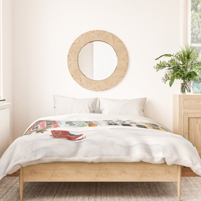 Christmas in the Village Duvet Cover Gallery Image 3