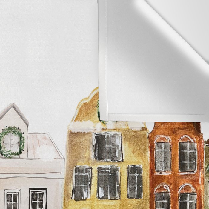 Christmas in the Village Wall Tapestry Gallery Image 3