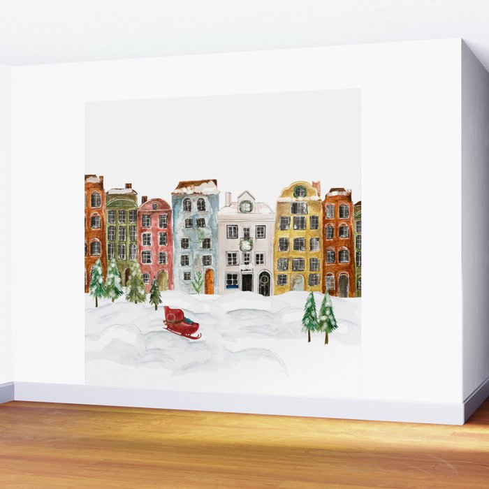 Christmas in the Village Wall Mural Gallery Image 2