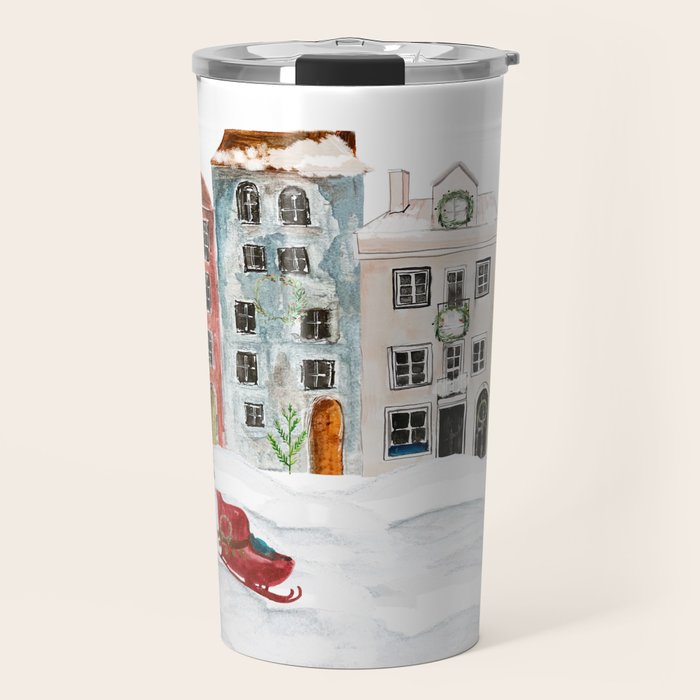 Christmas in the Village Travel Mug Gallery Image 1