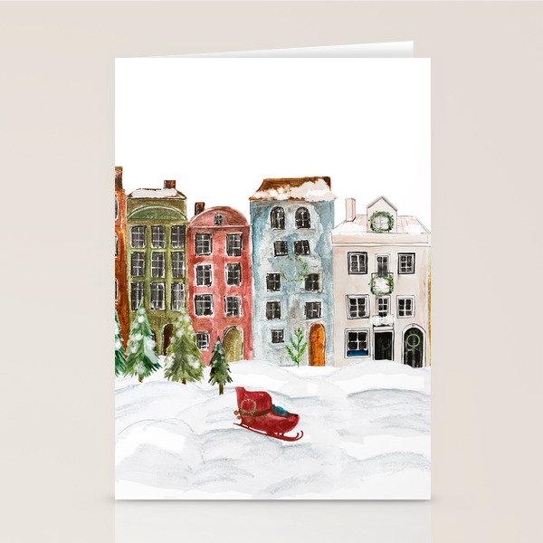 Christmas in the Village Stationery Card Gallery Image 2