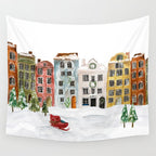 Christmas in the Village Wall Tapestry Gallery Image 4