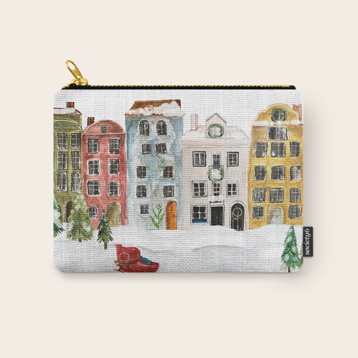 Christmas in the Village Carry All Pouch Gallery Image 1