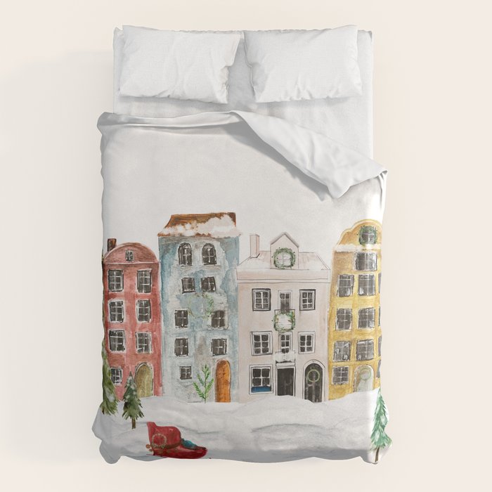 Christmas in the Village Duvet Cover Gallery Image 6