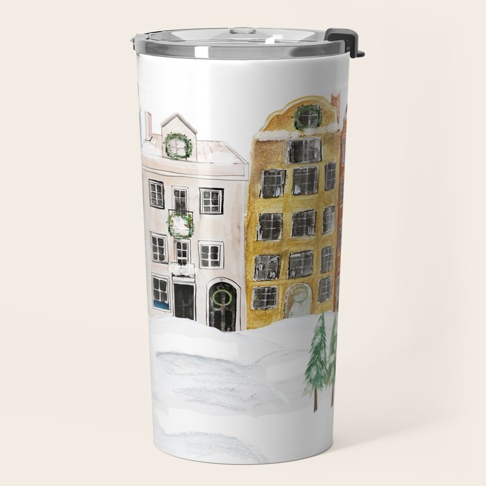 Christmas in the Village Travel Mug Gallery Image 2