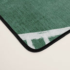 Abstract Dark Green Geometric Art White Line Design Desk Mat Gallery Image 4