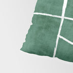 Abstract Dark Green Geometric Art White Line Design Pillow Sham Gallery Image 4