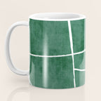 Abstract Dark Green Geometric Art White Line Design Coffee Mug Gallery Image 3