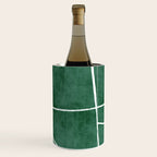 Abstract Dark Green Geometric Art White Line Design Wine Chiller Gallery Image 2