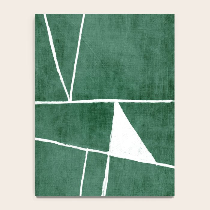 Abstract Dark Green Geometric Art White Line Design Notebook Gallery Image 4