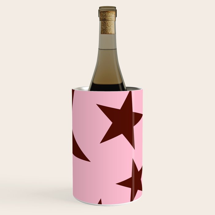 Pink and Burgundy Big Ol Stars Wine Chiller Gallery Image 2