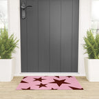 Pink and Burgundy Big Ol Stars Welcome Mat Gallery Image 3