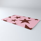 Pink and Burgundy Big Ol Stars Rug Gallery Image 3