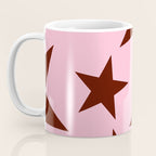 Pink and Burgundy Big Ol Stars Coffee Mug Gallery Image 3