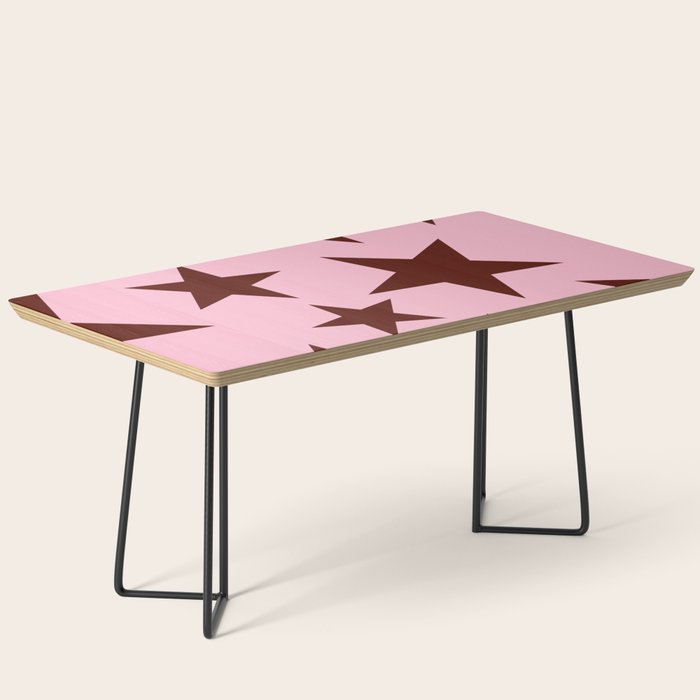 Pink and Burgundy Big Ol Stars Coffee Table Gallery Image 1