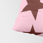Pink and Burgundy Big Ol Stars Pillow Sham Gallery Image 4