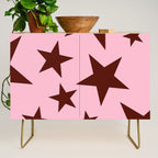 Pink and Burgundy Big Ol Stars Credenza Gallery Image 1