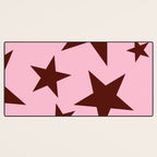 Pink and Burgundy Big Ol Stars Desk Mat Gallery Image 3