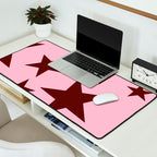 Pink and Burgundy Big Ol Stars Desk Mat Gallery Image 2