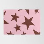Pink and Burgundy Big Ol Stars Rug Gallery Image 2