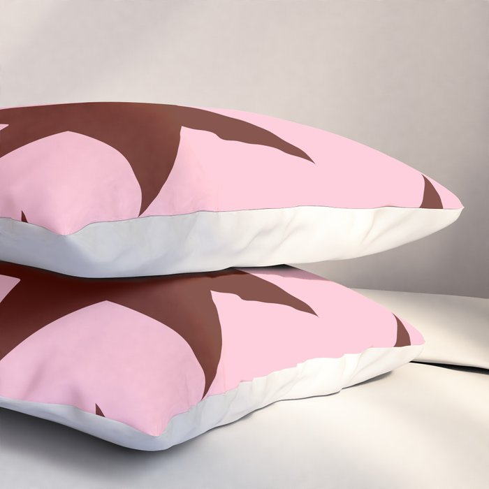 Pink and Burgundy Big Ol Stars Pillow Sham Gallery Image 3