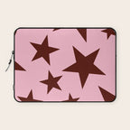 Pink and Burgundy Big Ol Stars Laptop Sleeve Gallery Image 1